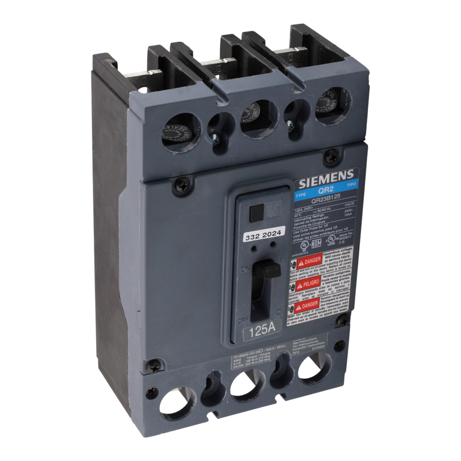 Siemens QR23B125 125A 3P 240V Thermal-Magnetic Circuit Breaker