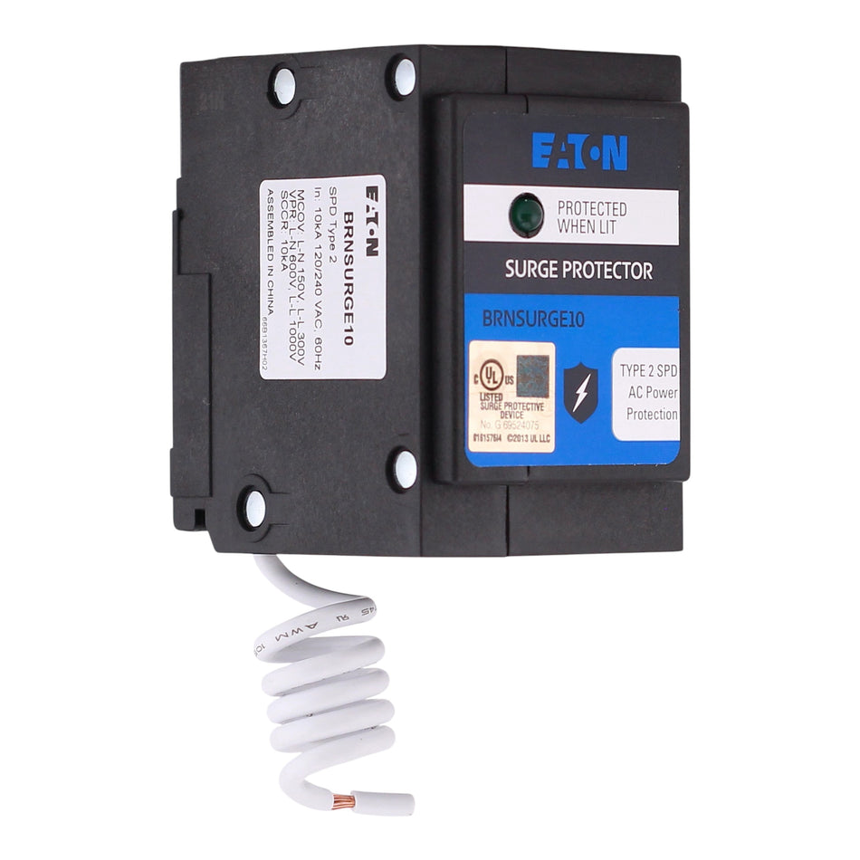 Eaton Type BR BRNSURGE10 2P 120/240V Surge Protective Device Pigtail Neutral