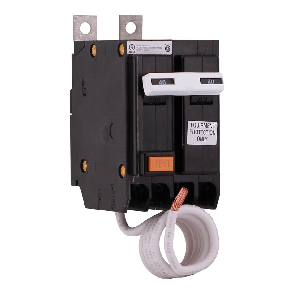 Eaton QBGFEP, QBGFEP2040, 40A, 2P, 120/240V, GFCI, Pigtail Neutral, Circuit Breaker