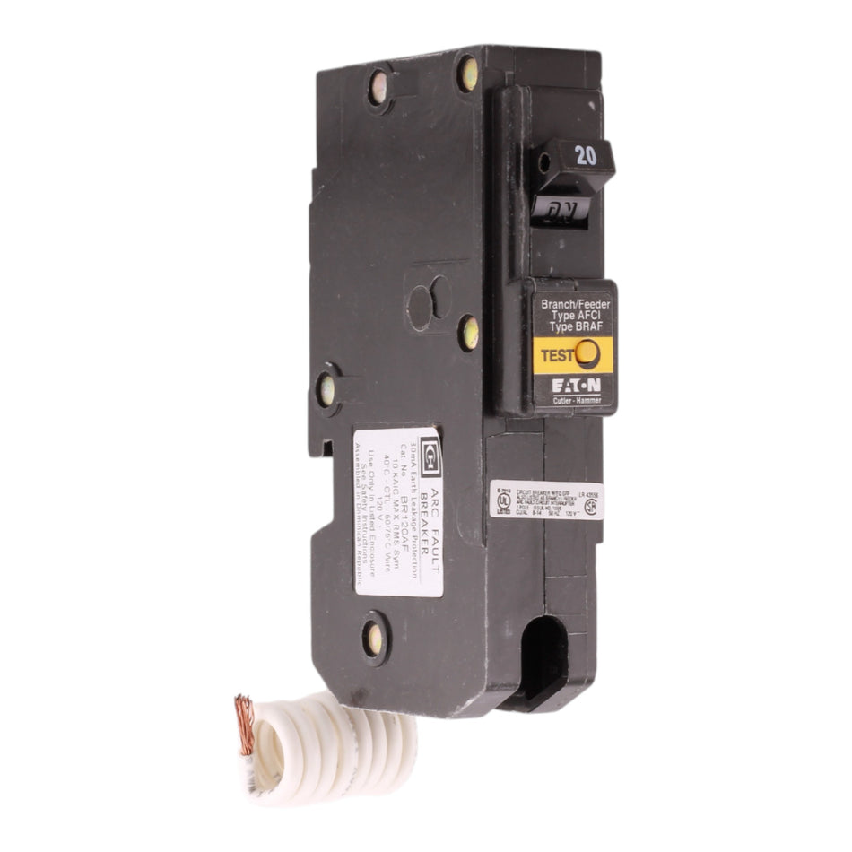 Eaton BR BR120AF 20A 1P 120V AFCI Plug-On Neutral Circuit Breaker