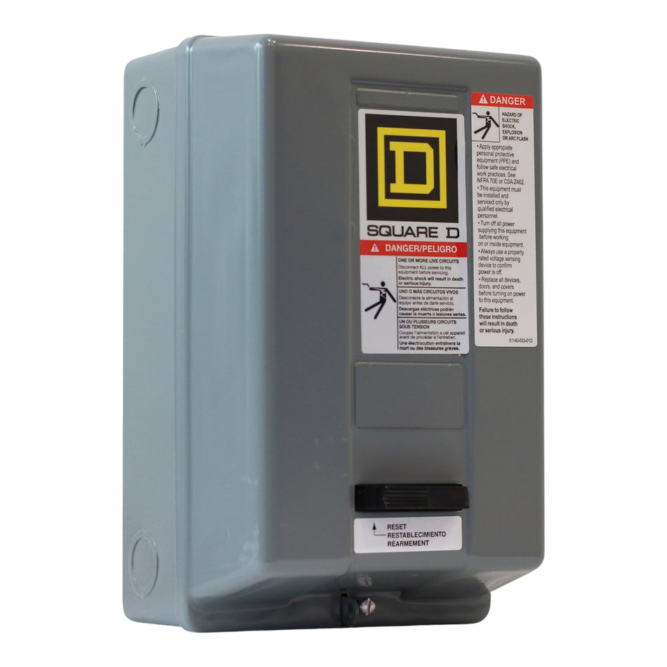 Square D Type S, 8536SBG1V02S, Size 0, 18A, 2HP, 120V Coil, NEMA 1, Non-Reversing Motor Starter