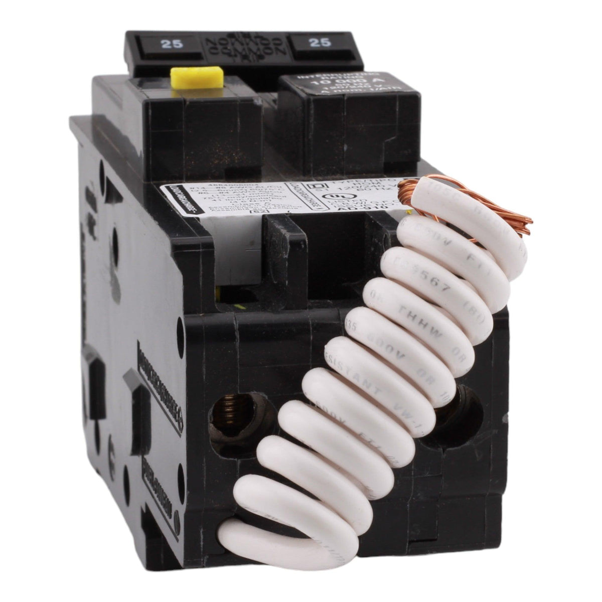 Square D HOM225GFI 25 Amp Double Pole 240V Pigtail-Neutral GFCI Ground Fault Circuit Breaker UL