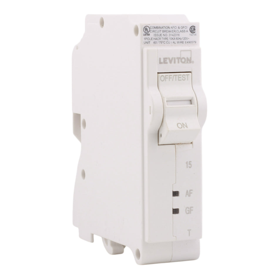Leviton LB115-DFT 15A 1P 120V AFCI/GFCI Circuit Breaker