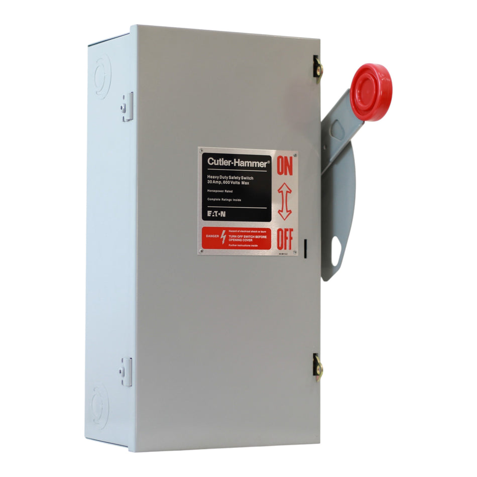 Eaton DH, DH261FGK, 30A, 2P, 600V, Fusible, Class H, NEMA 1, Heavy Duty Safety Switch