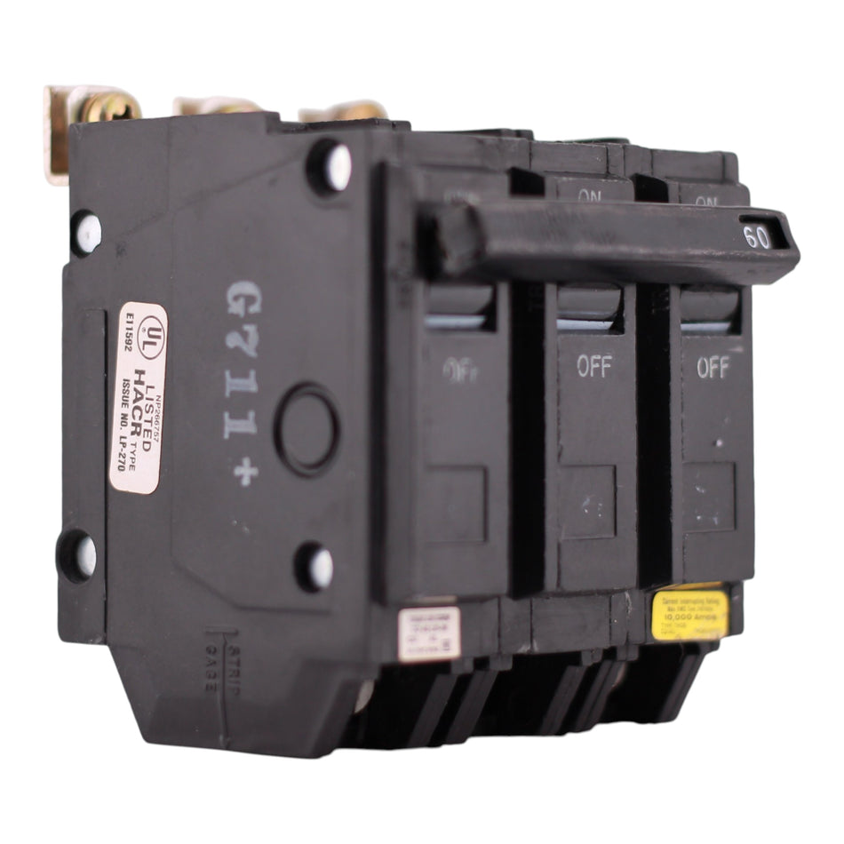 GE Q-Line, THQB32060, 60A, 3P, 240V, Bolt-On, Circuit Breaker
