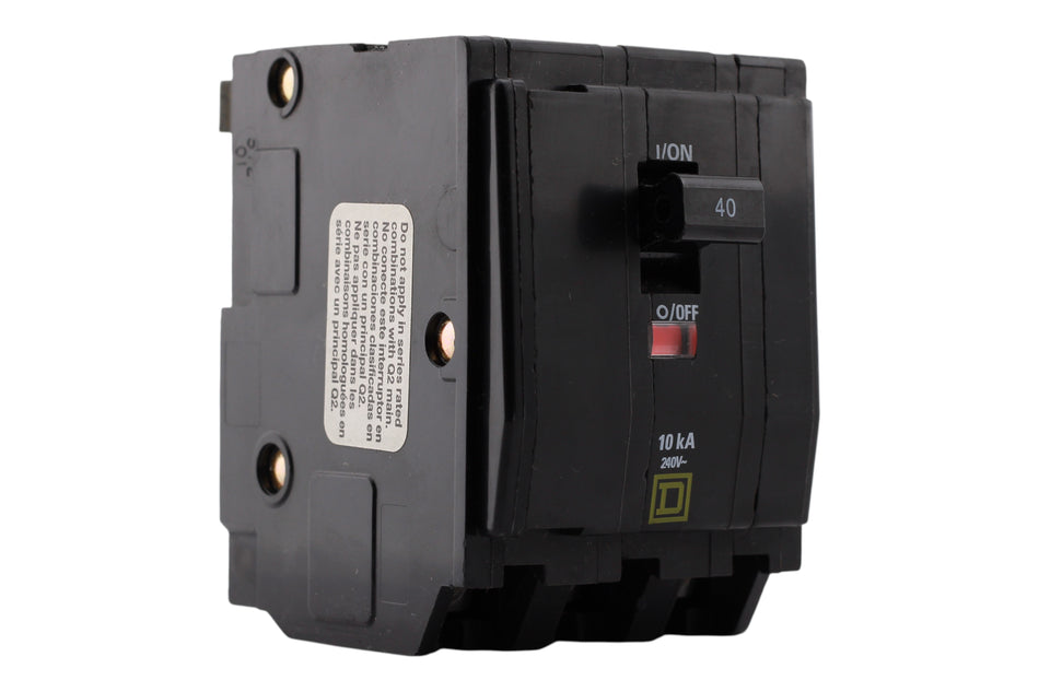 Square D QO QO340 40A, 3P, 120/240V, Thermal Magnetic, Circuit Breaker