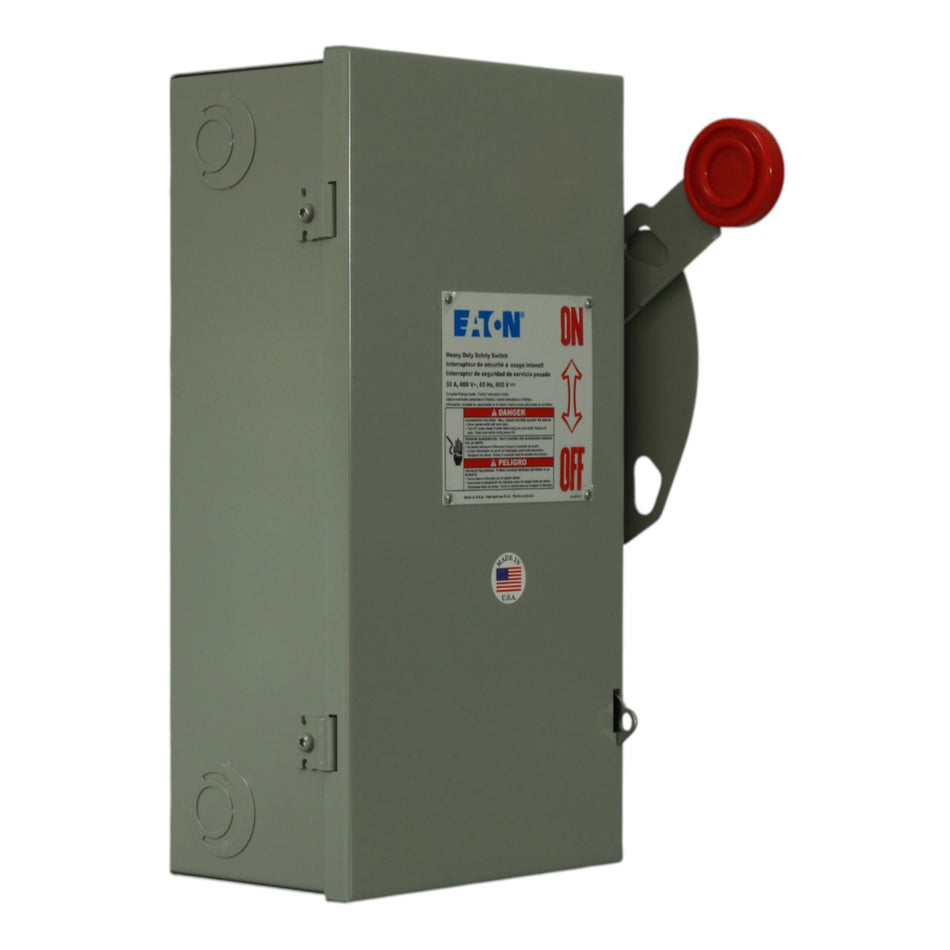 Eaton DH261UGK 30A 2P 600V Non-Fusible Heavy Duty Safety Switch NEMA 1