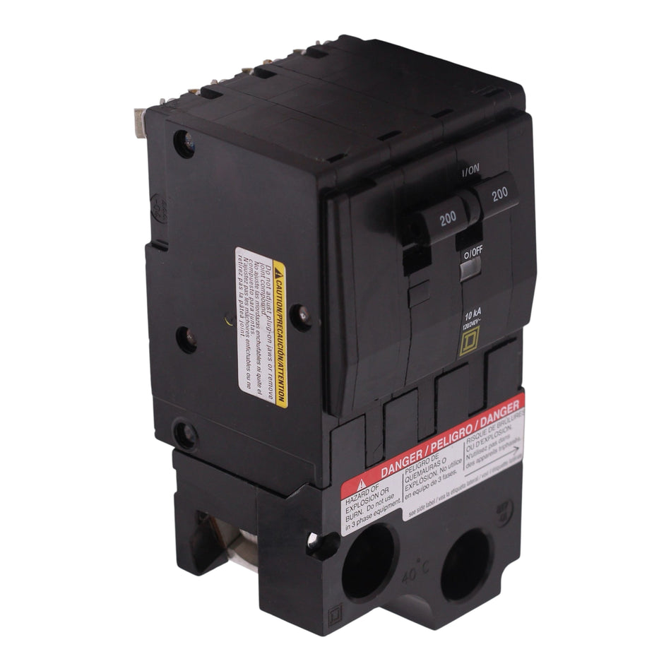 Square D QO, QO2200, 200A, 2P, 120/240V, Thermal-Magnetic, Circuit Breaker