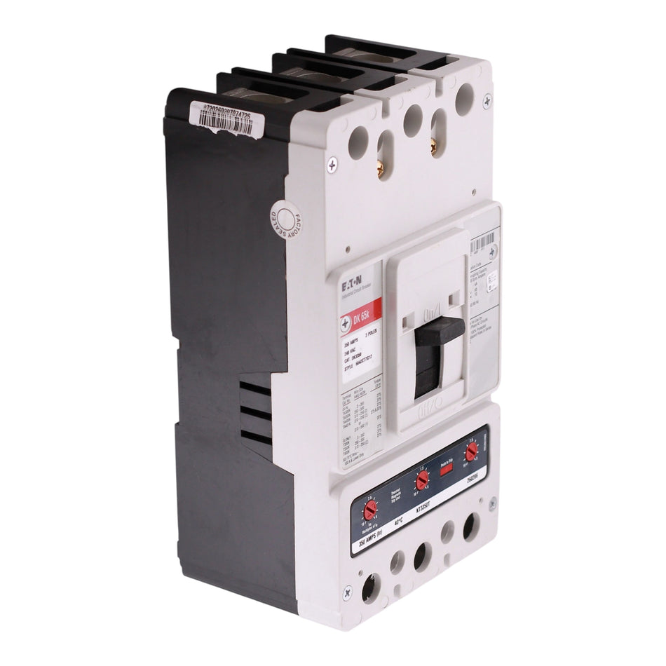 Eaton Series C, DK3350, 350A, 3P, 240V, 65kA, Fixed T-M, K-Frame, MCCB