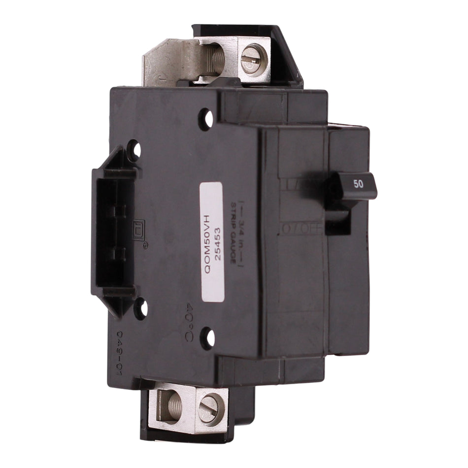 Square D QO, QOM50VH, 50A, 2P, 120/240V, 22kA, Bolt-On, Main Circuit Breaker
