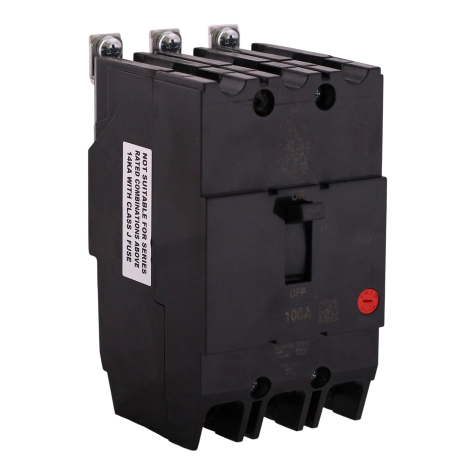 GE Q-Line, TEY3100, 100A, 3P, 277/480V, Bolt-On, Molded Case, Circuit Breaker