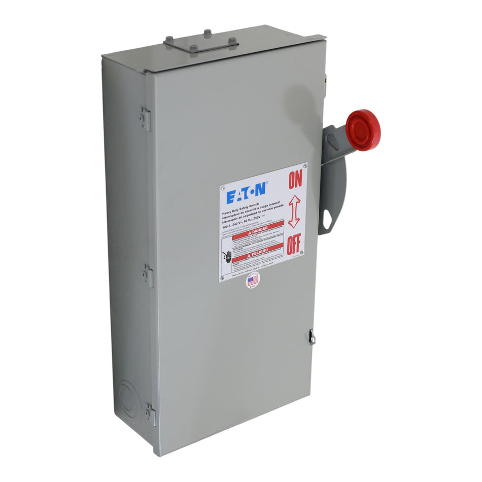 Eaton DH Series, DH323NRK, 100A, 3P, 240V, Fusible w/Neutral, NEMA 3R, Safety Switch