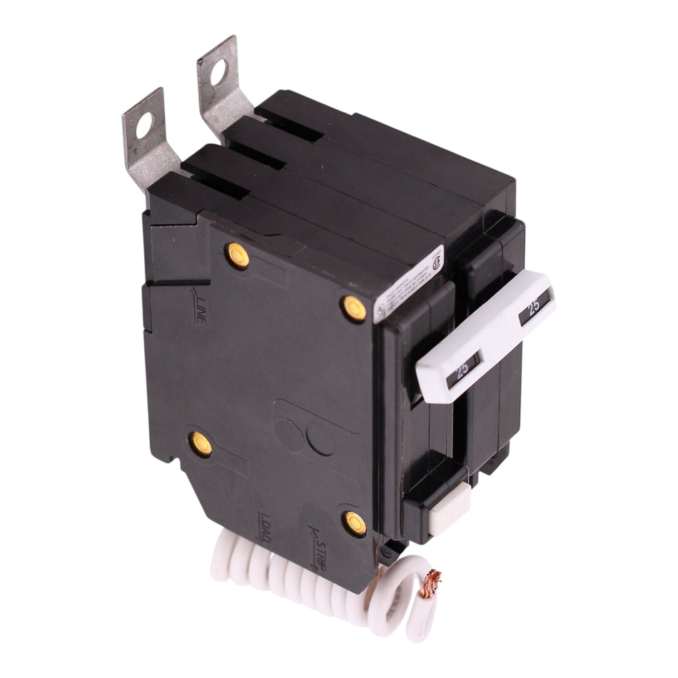 Eaton QB, QBGFT2025, 25A, 2P, 120/240V, GFCI, Bolt-On, Pigtail Neutral, Circuit Breaker