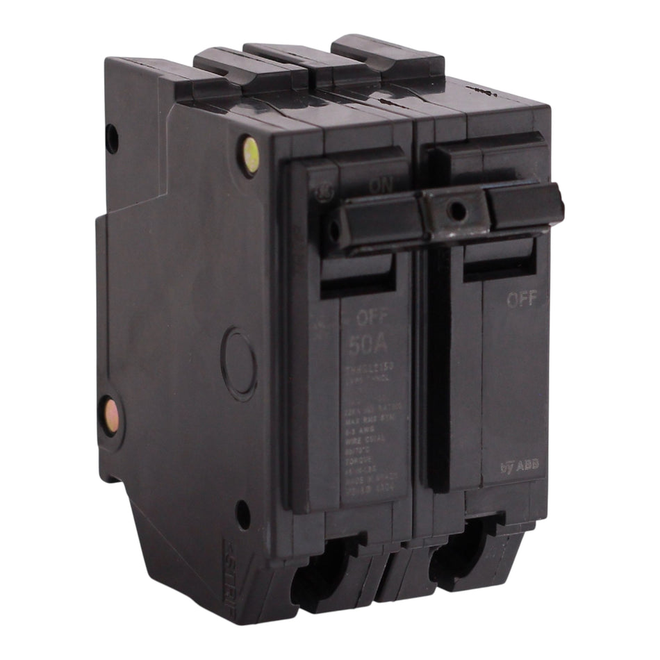 GE Q-Line, THHQL2150, 50A, 2P, 120/240V, 22kA, Plug-In, Thermal-Magnetic, Circuit Breaker