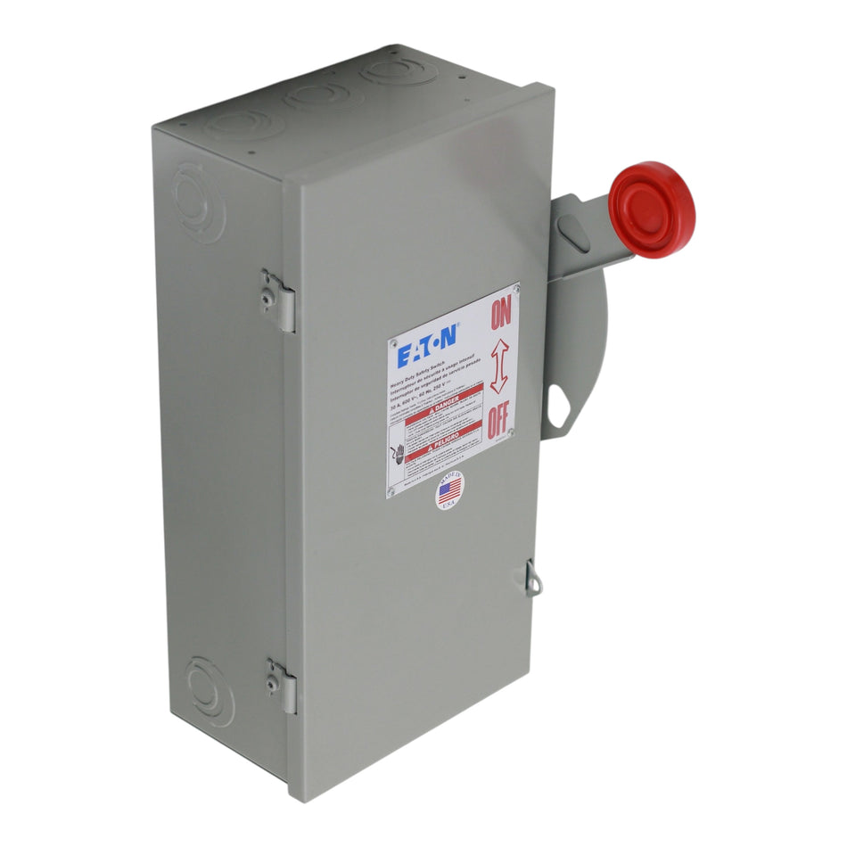Eaton DH Series, DH361NGK, 30A, 3P, 600V, Fusible w/Neutral, Class H, NEMA 1, Safety Switch