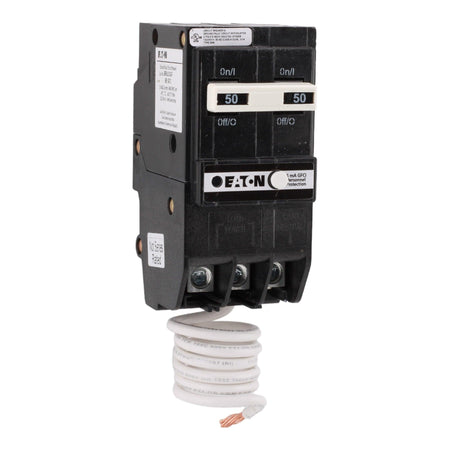 Eaton BRN250GF 50 Amp Double Pole 240V Pigtail-Neutral GFCI Ground Fault Circuit Breaker UL