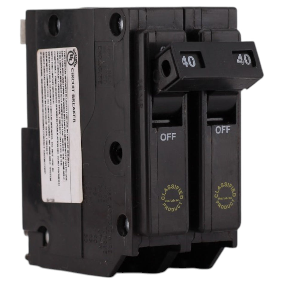 Eaton CHQ, CHQ240, 40A, 2P, 120/240V, Classified Replacement, Circuit Breaker