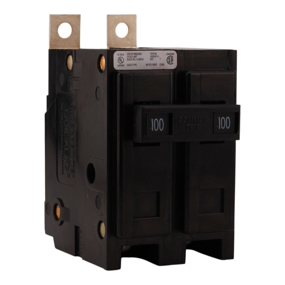 Eaton BAB2100 100A 2P 240V 10kAIC Bolt-On Circuit Breaker