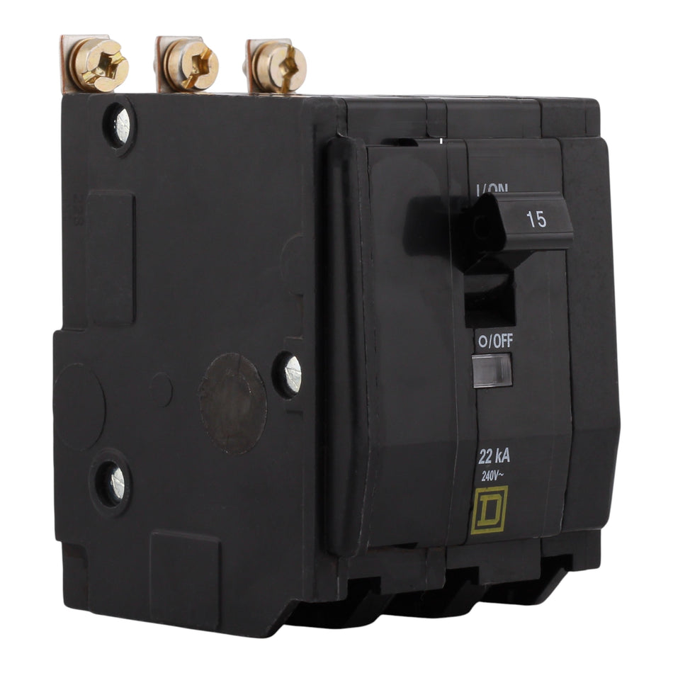 Square D QO QOB315VH 15A 3P 120/240V 22kA Bolt-On Circuit Breaker