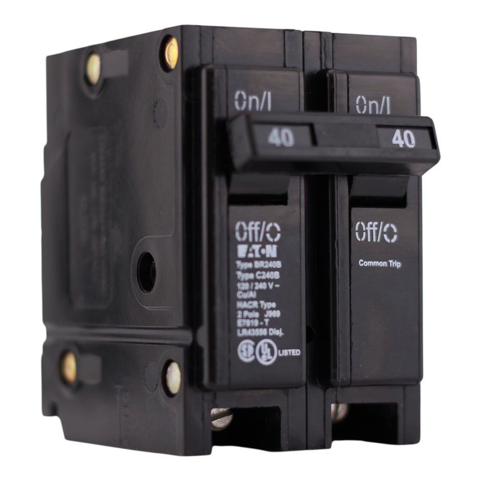 Eaton BR, BR240B, 40A, 2P, 120/240V, Thermal Magnetic, Circuit Breaker