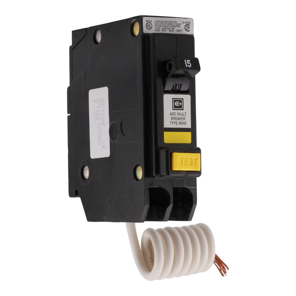 Eaton BR BRC115AF 15A 1P 120V AFCI Pigtail Neutral Circuit Breaker