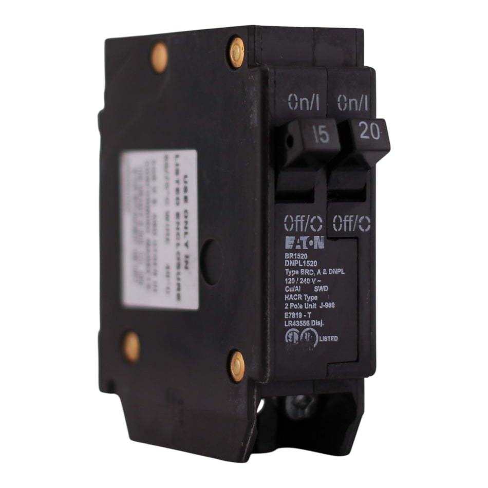 Eaton BR, BR1520, 15/20A, 1P, 120/240V, Tandem, Circuit Breaker