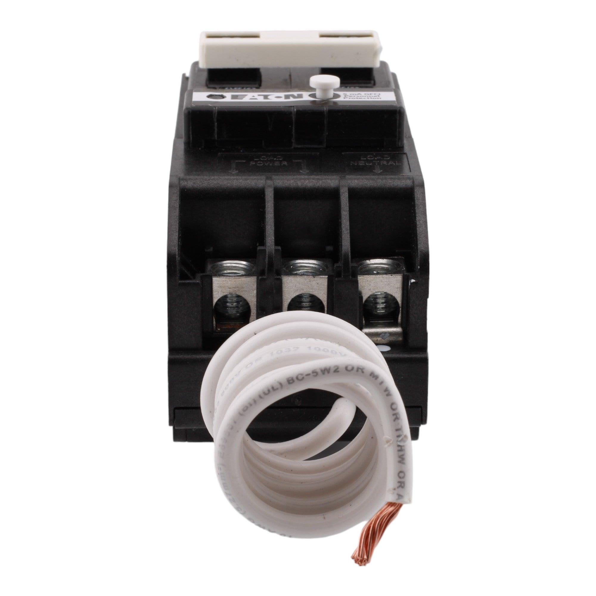 Eaton BRN250GF 50 Amp Double Pole 240V Pigtail-Neutral GFCI Ground Fault Circuit Breaker UL