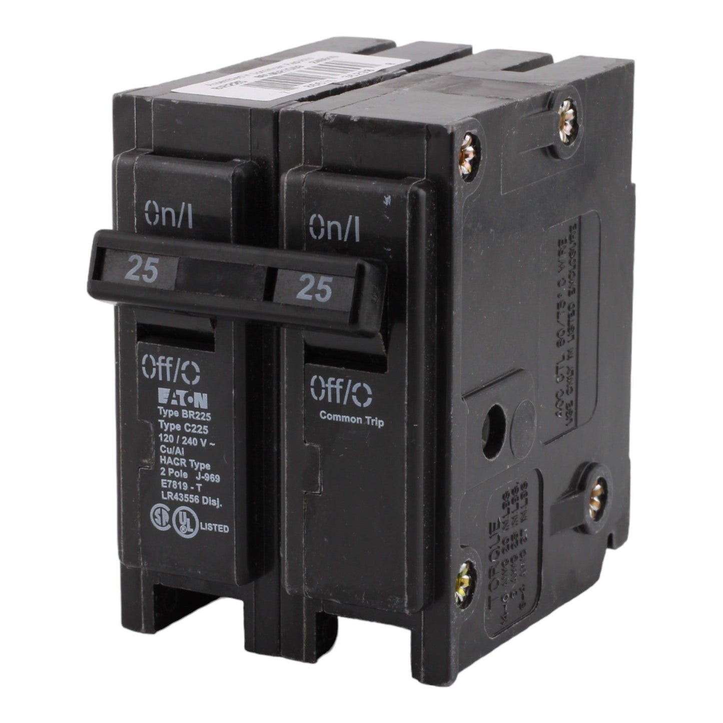 BR225 25 Amp Plug On Circuit Breaker By Cutler-Hammer
