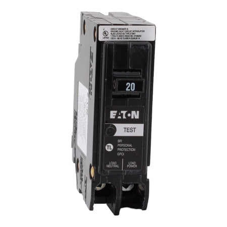 Eaton BRP120GF 20A 120/240V 1-pole GFCI Circuit Breaker Plug-on Neutral