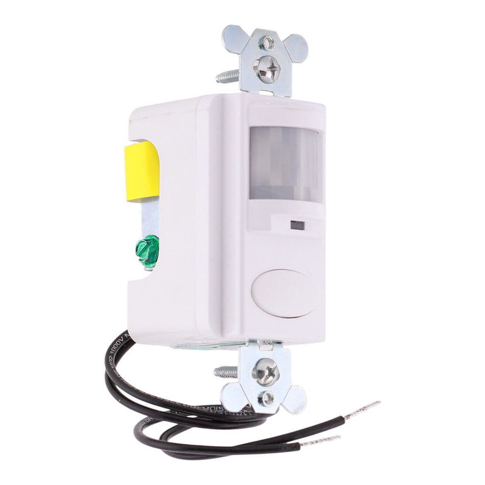 Sensor Switch, WSDWH, 120/277V, PIR Wall Switch Sensor, White