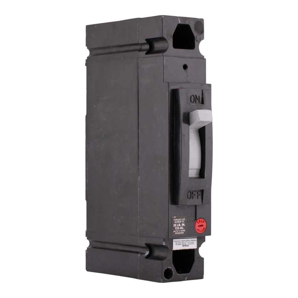 GE THED, THED113020, 20A, 1P, 277V, Bolt-On, Molded Case Circuit Breaker