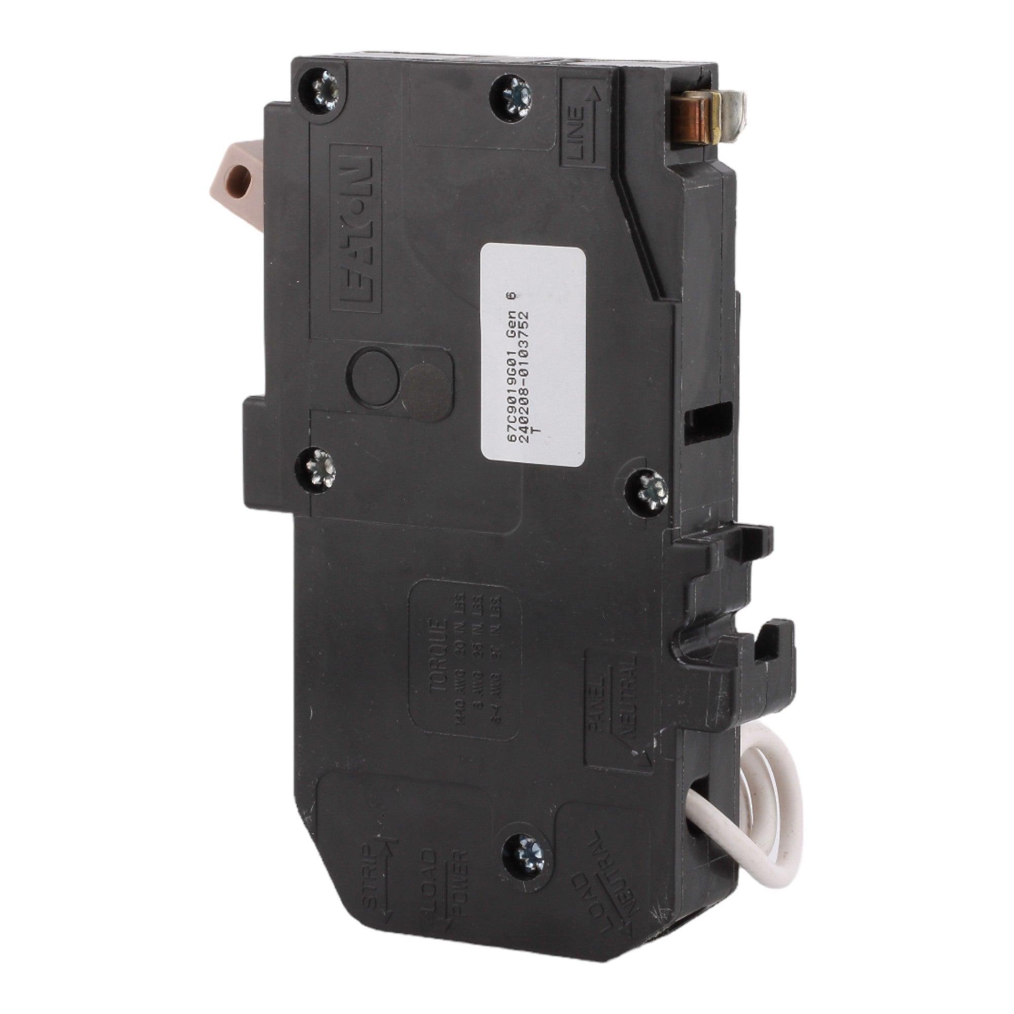 Eaton CHFN115DF 15 Amp Single Pole 120V Pigtail-Neutral AFCI/GFCI Dual Function Circuit Breaker UL