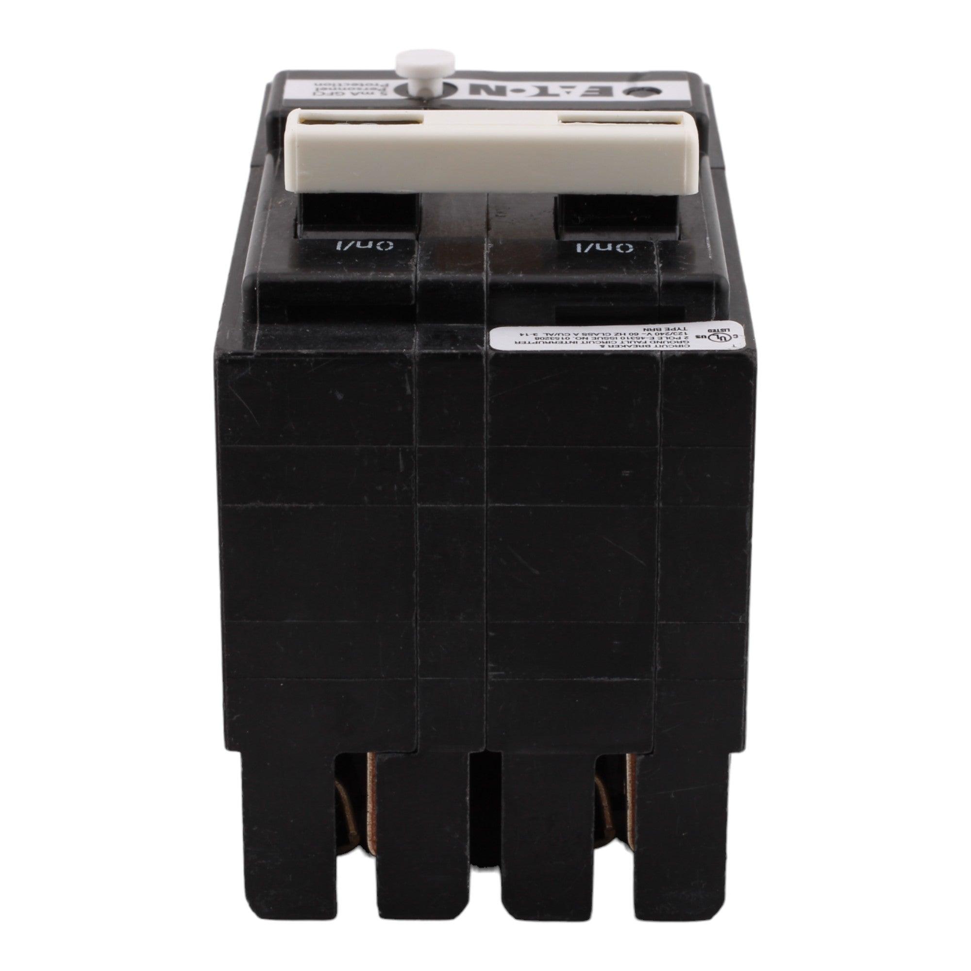 Eaton BRN250GF 50 Amp Double Pole 240V Pigtail-Neutral GFCI Ground Fault Circuit Breaker UL