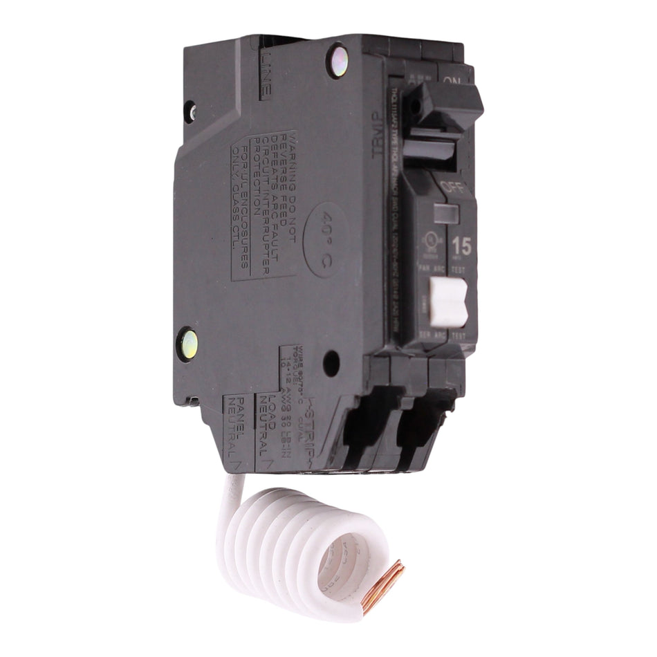 GE Q Line THQL1115AF2 15A 1P 120V AFCI Pigtail Neutral Circuit Breaker