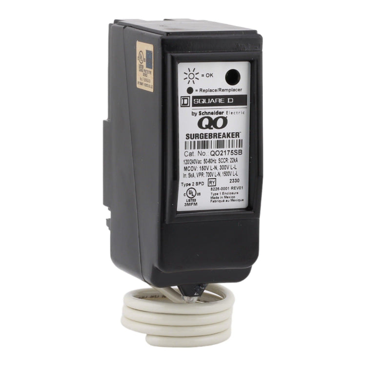 Square D QO2175SB Surge Protector - 120/240 Volt, Plug In, UL Listed ...