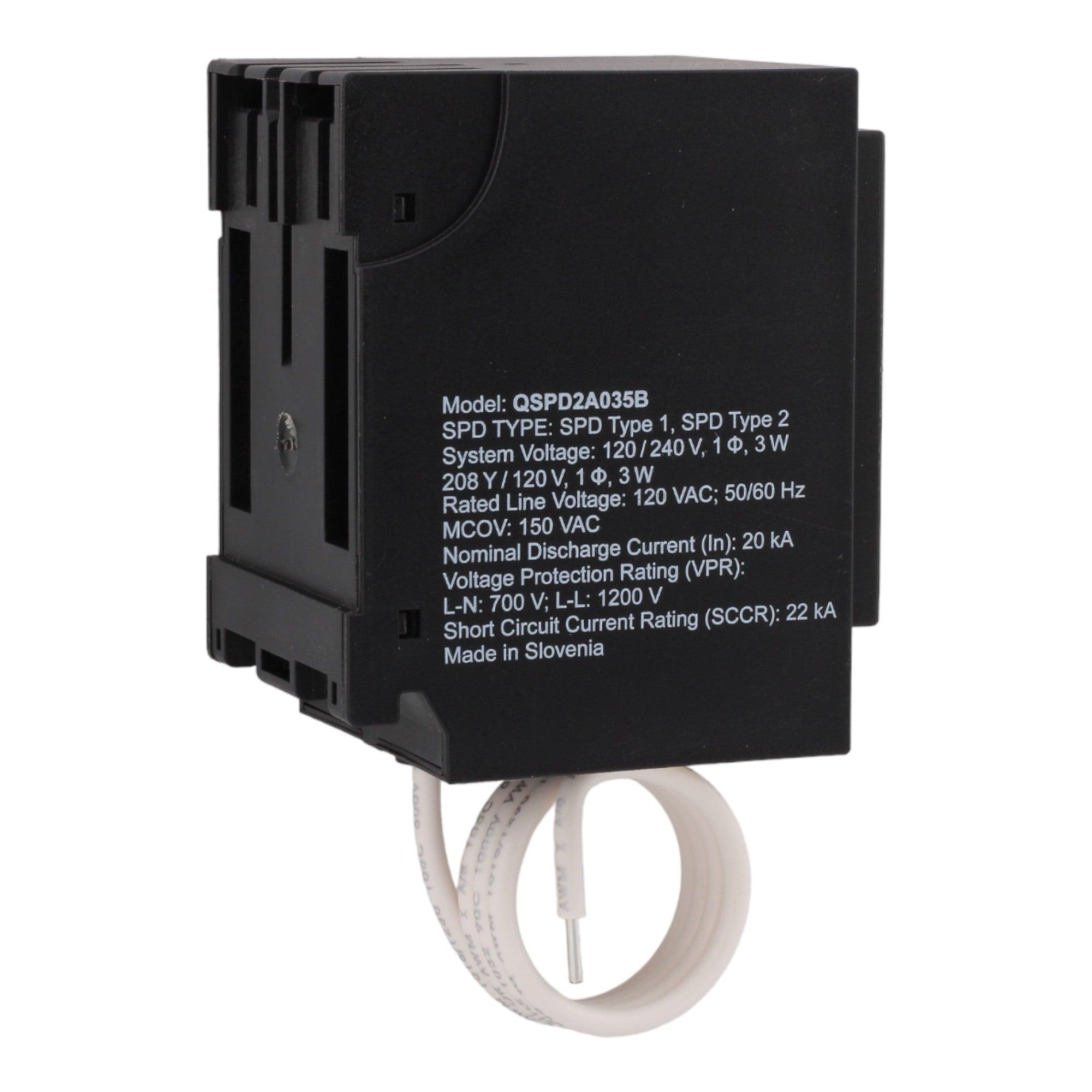 Siemens QSPD2A035B BoltShield Surge Protective Device - 120/240V, 35kA, Hardwired, UL Listed