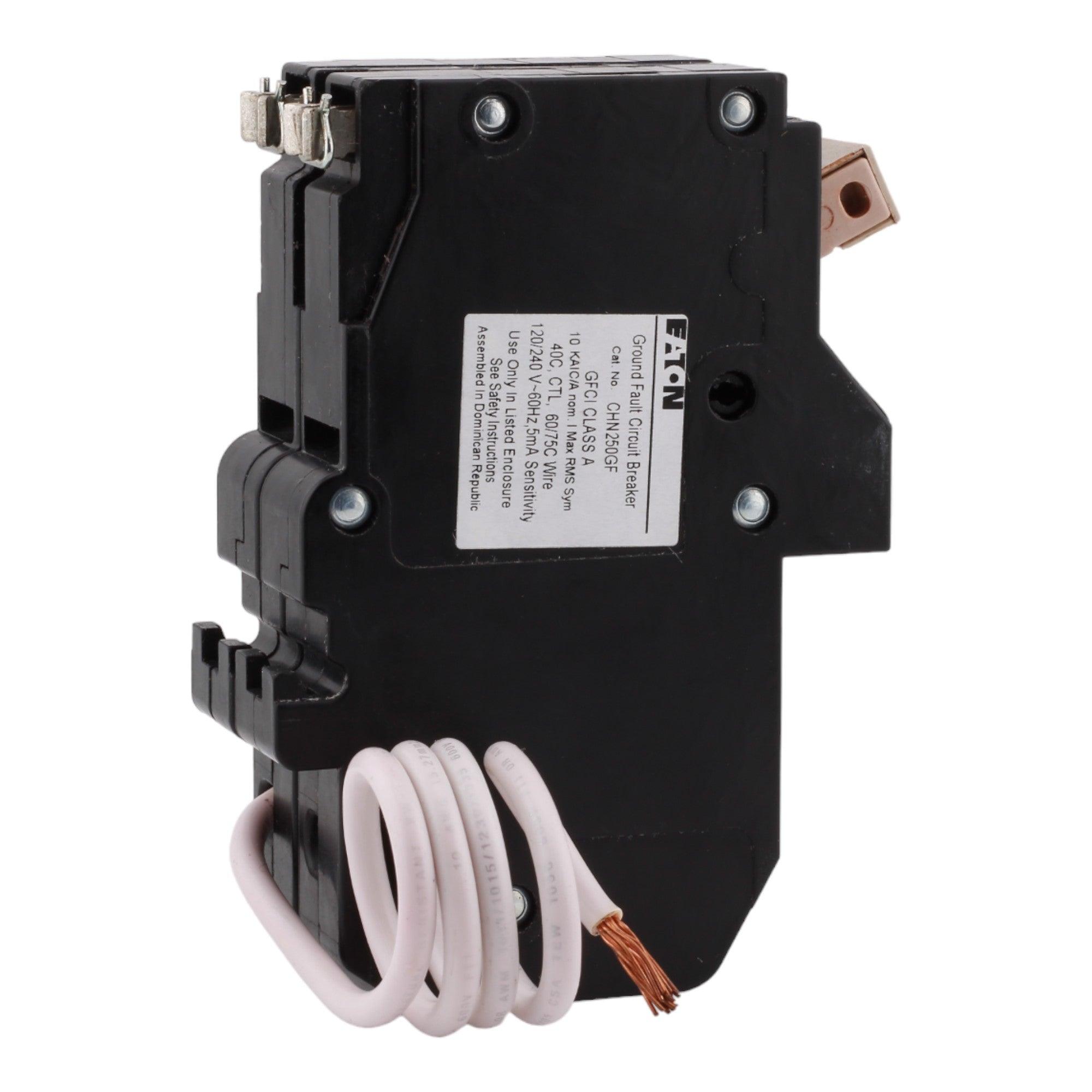 Eaton CH CHN250GF 50A 2P 120/240V GFCI Pigtail Neutral Circuit