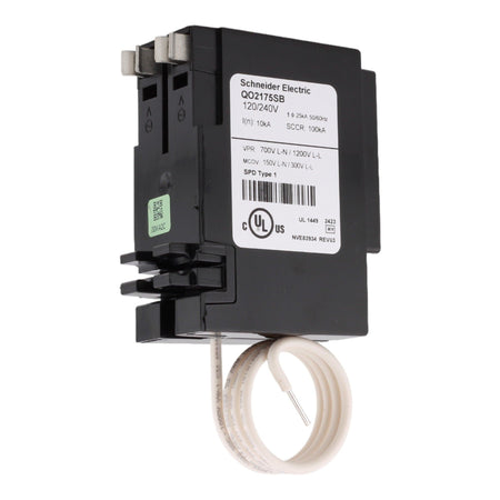 Square D QO2175SB NEW MODEL 2-Pole Whole Home Surge Protective Device - 120/240V, 25kA, Plug-On, UL Listed