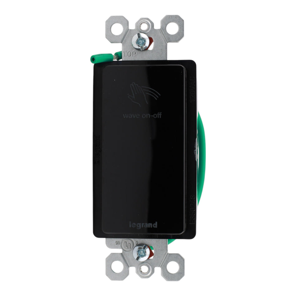 Legrand radiant RSWV203 20A Touchless Wave Switch Black