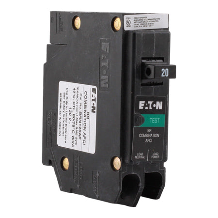 Eaton BRN120AF 20 Amp Single Pole 120V Pigtail-Neutral AFCI Arc Fault Circuit Breaker UL