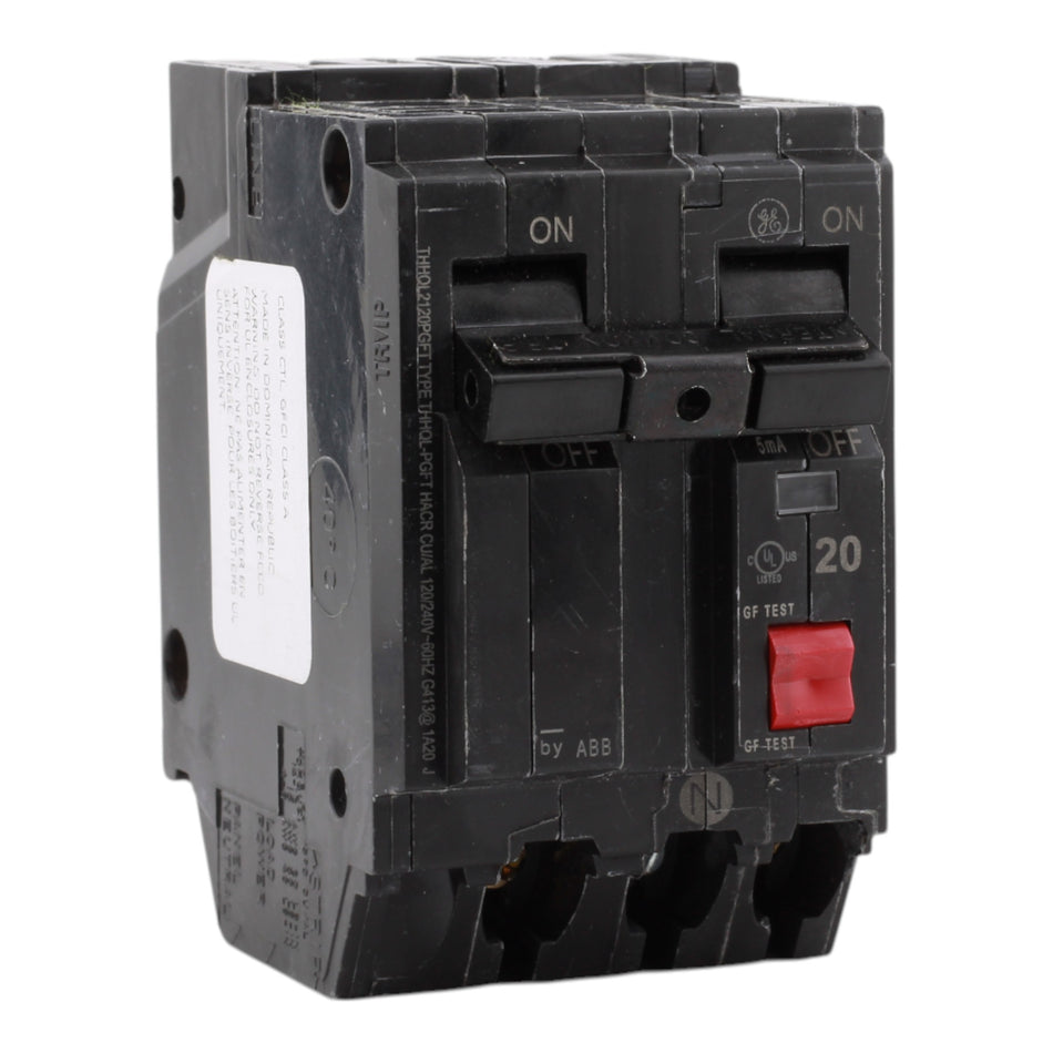 GE THHQL2120PGFT 20A 2P 22kAIC GFCI Circuit Breaker