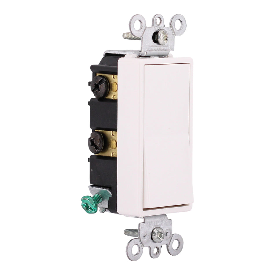 Leviton Decora, 5604-2W, 15A, 4-Way, 120/277V, Rocker Switch, White