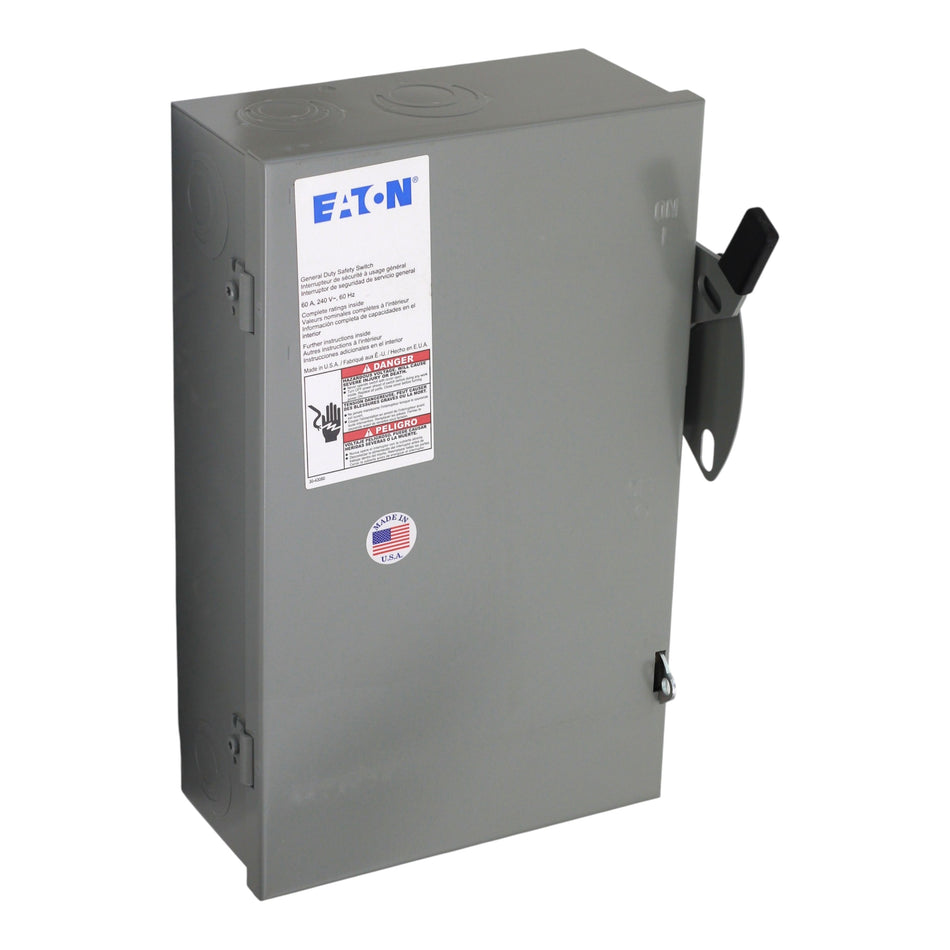 Eaton DG Series, DG222NGB, 60A, 2P, 240V, Fusible w/Neutral, NEMA 1, Safety Switch