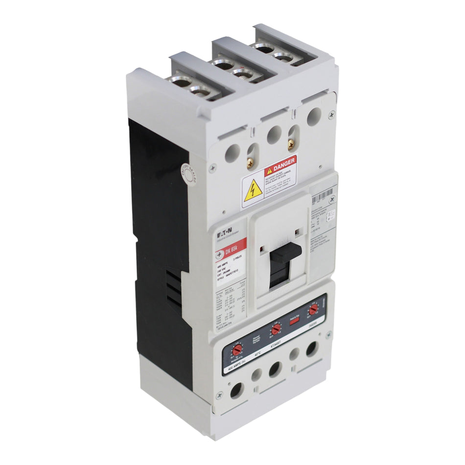 Eaton Series C, DK3400, 400A, 3P, 240V, 65kA, Fixed T-M, K-Frame, MCCB