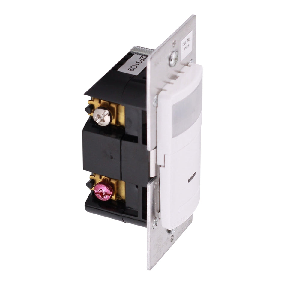 Leviton Decora, IPV15-1LZ, 15A, 120VAC, 180°, PIR, Vacancy Sensor Wall Switch, Manual-On, White/Ivory/Light Almond