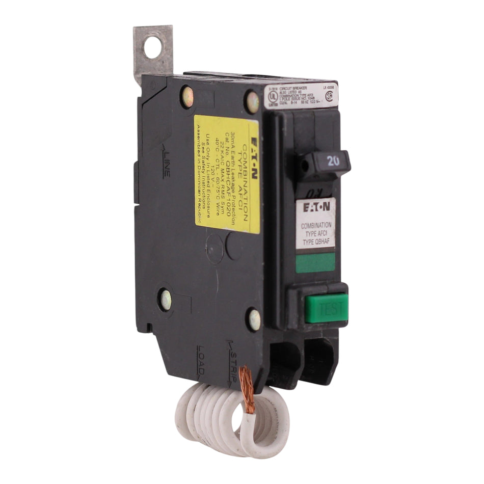 Eaton QB, QBHCAF1020, 20A, 1P, 120/240V, AFCI, Circuit Breaker