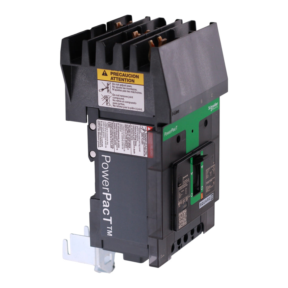 Square D PowerPacT B, BGA34100Y, 100A, 3P, 480Y/277V, 35kA, I-Line, Thermal-Magnetic, Phase ABC, 80%, MCCB