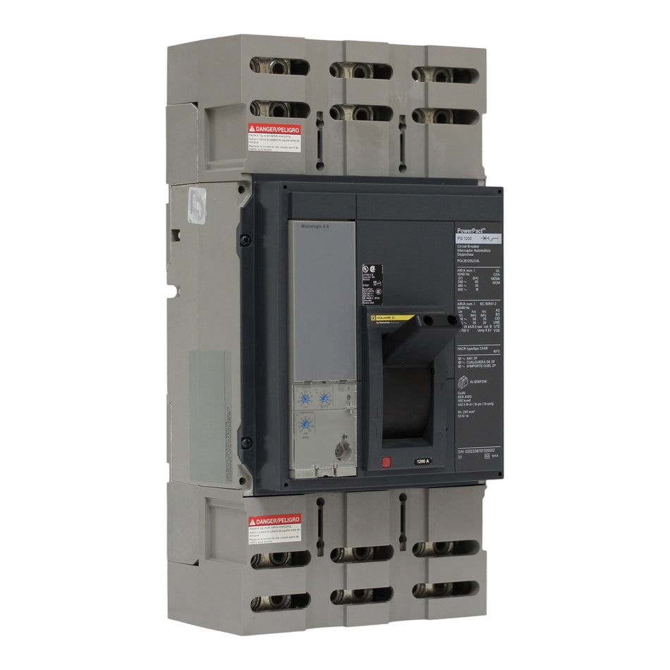 Square D PowerPacT P, PGL36120U31A, 1200A, 3P, 600V, MCCB