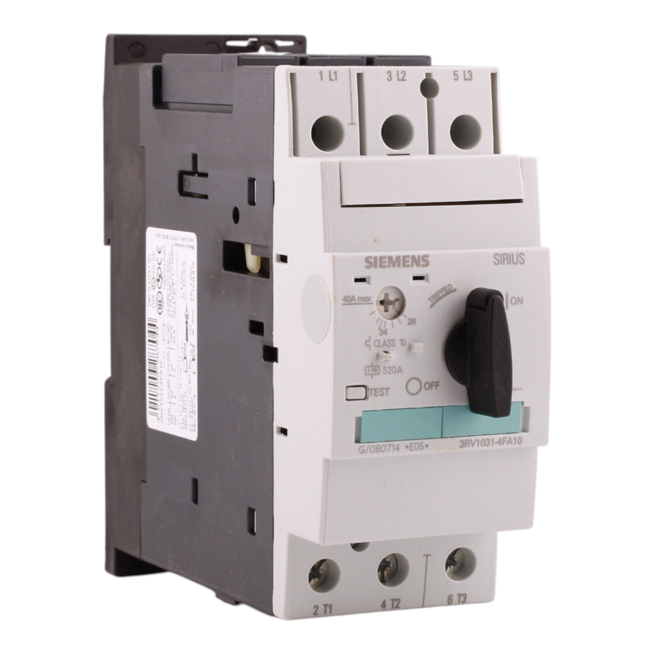 Siemens SIRIUS 3RV1031-4FA10 28-40A 3P 690V Motor Protection Circuit Breaker