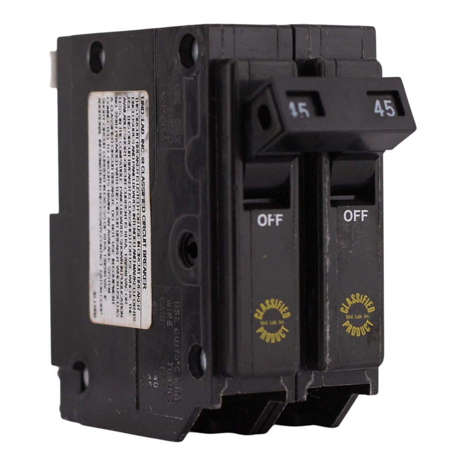 Eaton, CHQ, CHQ245, 45A, 2P, 120/240V, Classified, Circuit Breaker